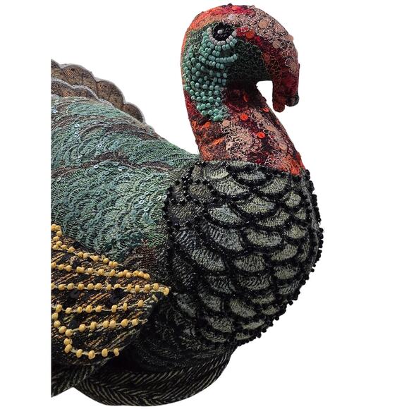 NWT John Derian for Target Beaded Turkey Decorative Pillow - Picture 4 of 13